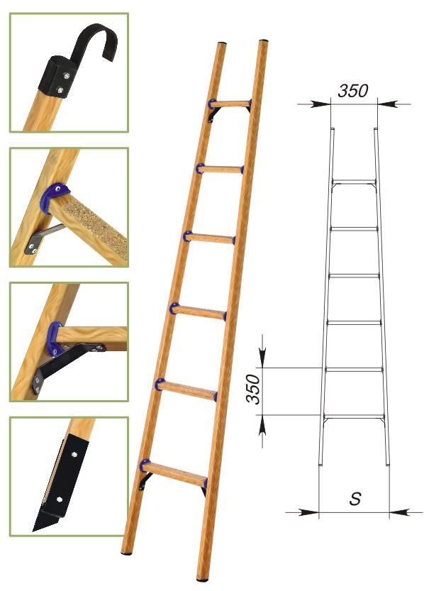 Изготовление приставной лестницы из дерева