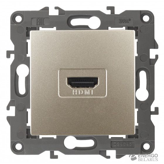 14-3114-04 ЭРА Розетка HDMI, IP20, Эра Elegance, шампань