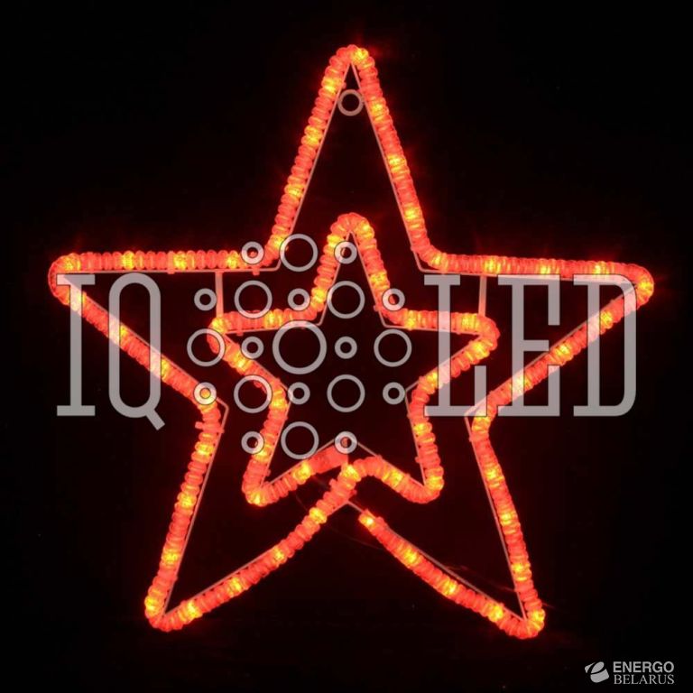 Мотив звезда, красная 55х54см. Flash