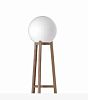 Светильник  в форме шара M3 Light Wood_B с ножным выключателем, на высокой деревянной подставке Big