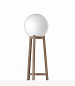 Светильник  в форме шара M3 Light Wood_B с ножным выключателем, на высокой деревянной подставке Big