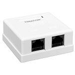 Розетка телекоммуникационная  TRC-WBOX-2RJ45-5EUTP-WH