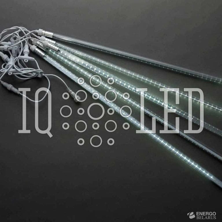 Сосульки Трубки 5шт Бел. SNOW 1M 220V соединяемая