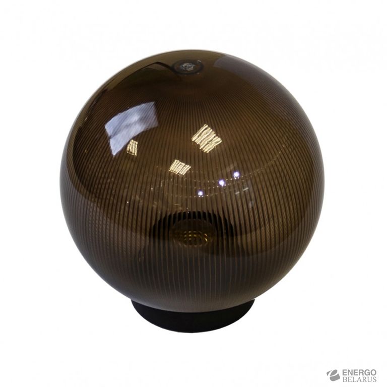 НТУ 02-60-255 ЭРА Светильник садово-парковый шар дымчатый призма D250mm Е27 (6/48)