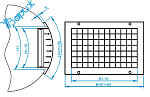 Решетка для круглых воздуховодов РН7А из нержавеющей стали с двумя рядами взаимно перпендикулярных жалюзи