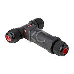 Кабельный коннектор CB3 T-образный, 1,0-4,0 мм2, 25А (клеммник 3PIN) IP68 КС