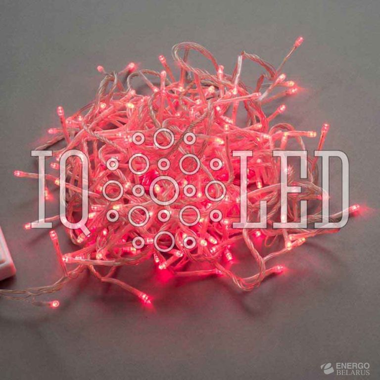 Гирлянда постоянного свечения 10M, 240V, красная на прозрачном проводе
