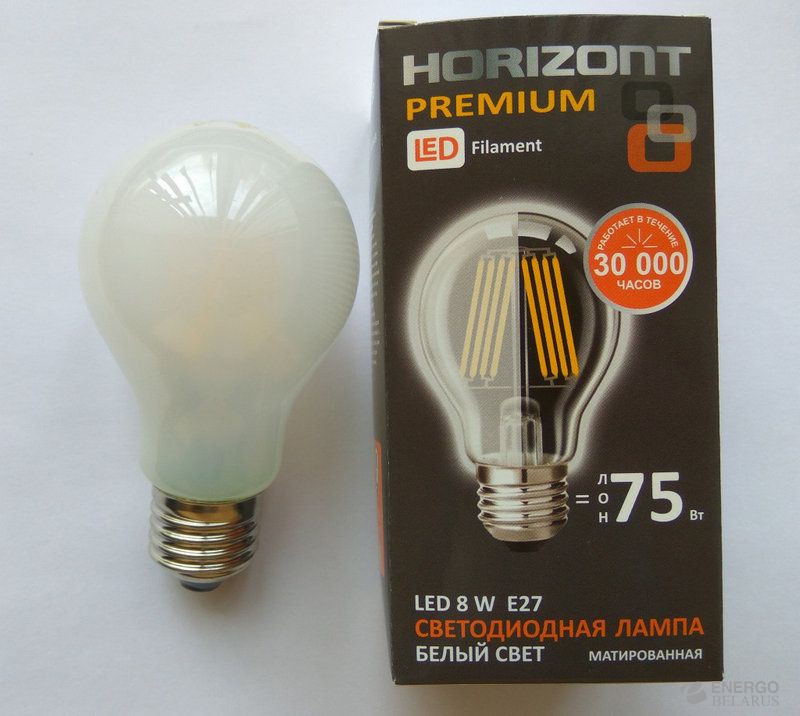 Лампа светодиодная LED-FR A60 E27 8W 4000K-МАТ Premium матовое стекло