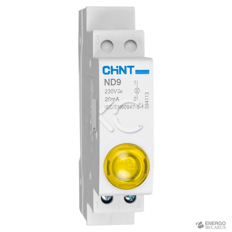 Индикатор ND9-1/y желтый , AC/DC230В (LED) (CHINT)