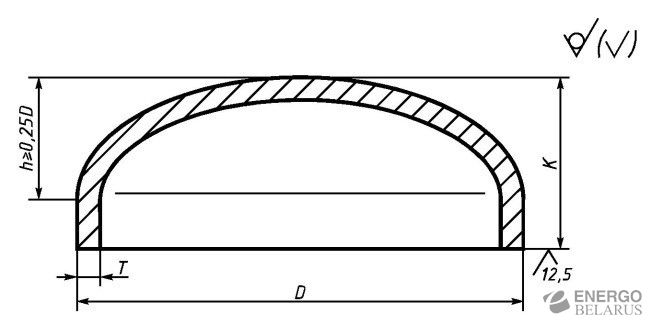 Заглушка эллиптическая 108х5 Ст20 ГОСТ17379-2001