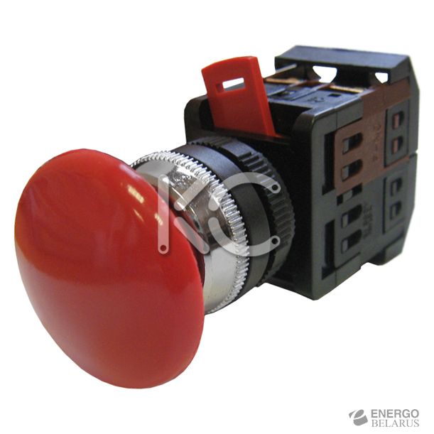 Кнопка АЕА-22 (Грибок красный,  1з+1р) КС