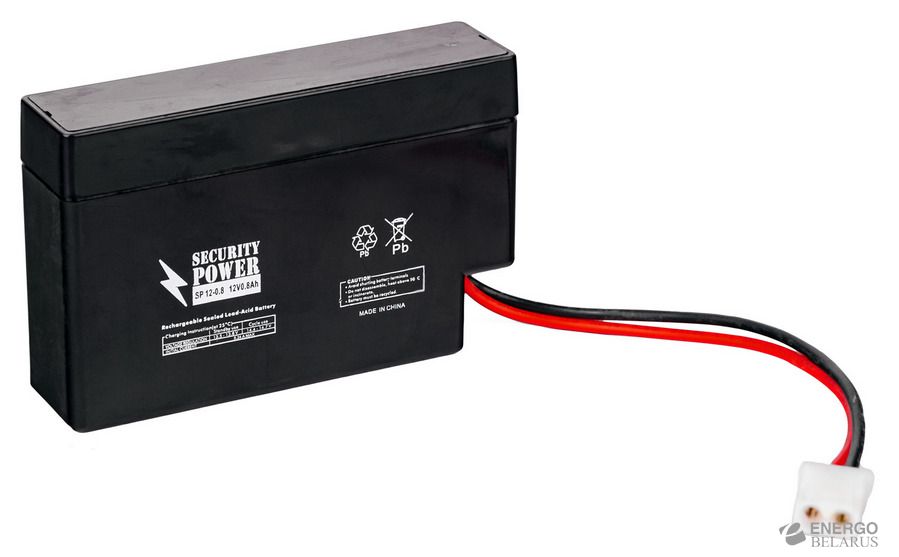 Батарея аккумуляторная Security Power SP 12-0,8 12V/0.8Ah