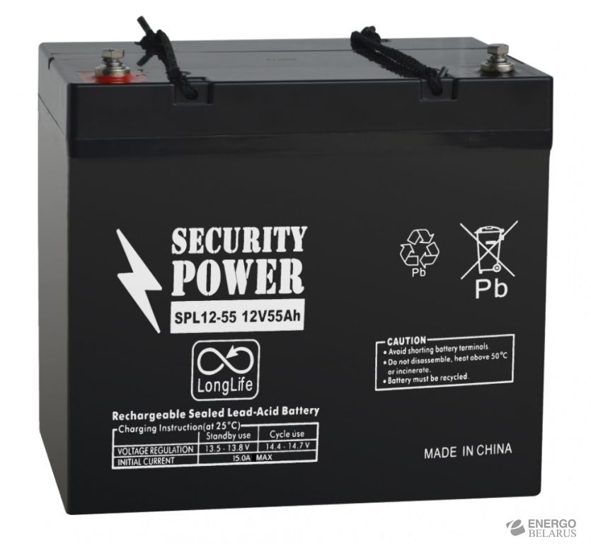Аккумуляторная батарея Security Power SPL 12-55 12V/55Ah