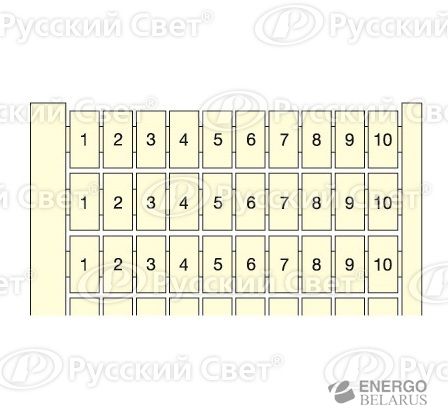 Маркировка горизонтальная RC510 10х(31 A 40) (уп.100шт) ABB 1SNA231005R2000