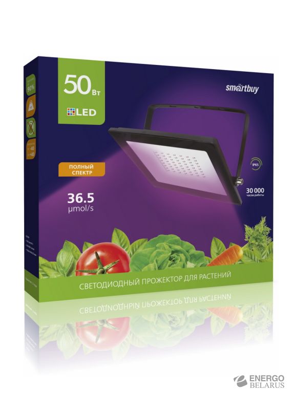 Светодиодный (LED) прожектор FL ФИТО Smartbuy SBL-FLFITO-50-65K