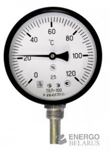 Термометр биметаллический показывающий ТБП100/100/Р