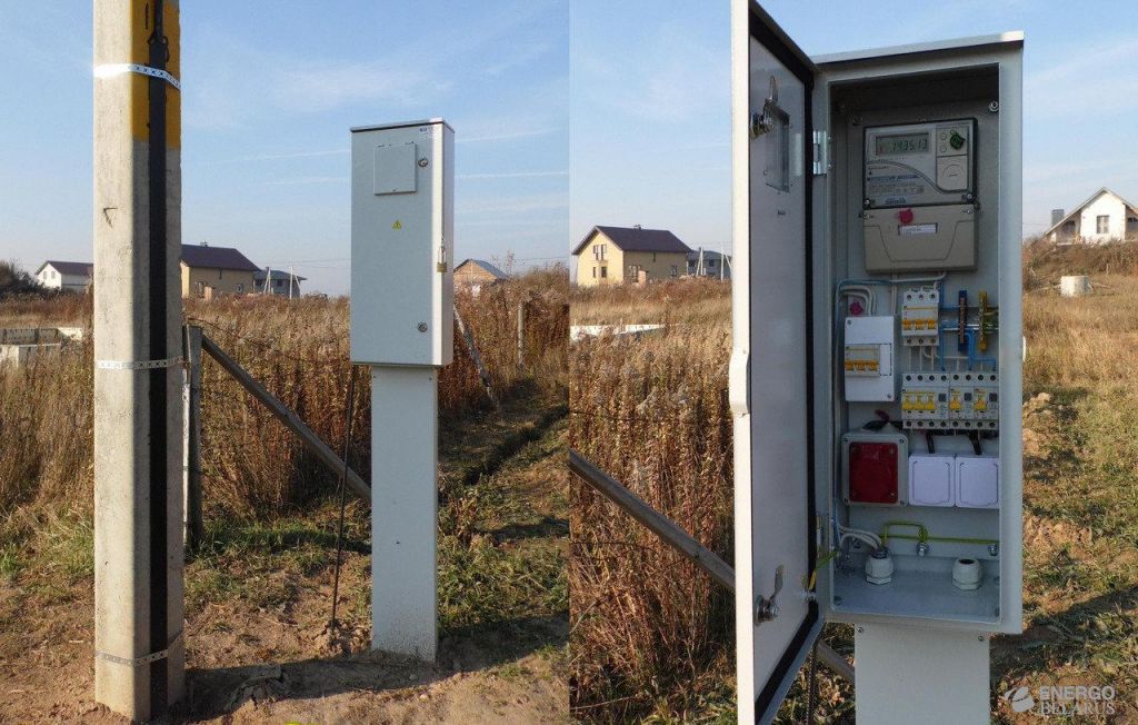 Уголок для защиты кабеля на опоре L2500*50*50 с лентой