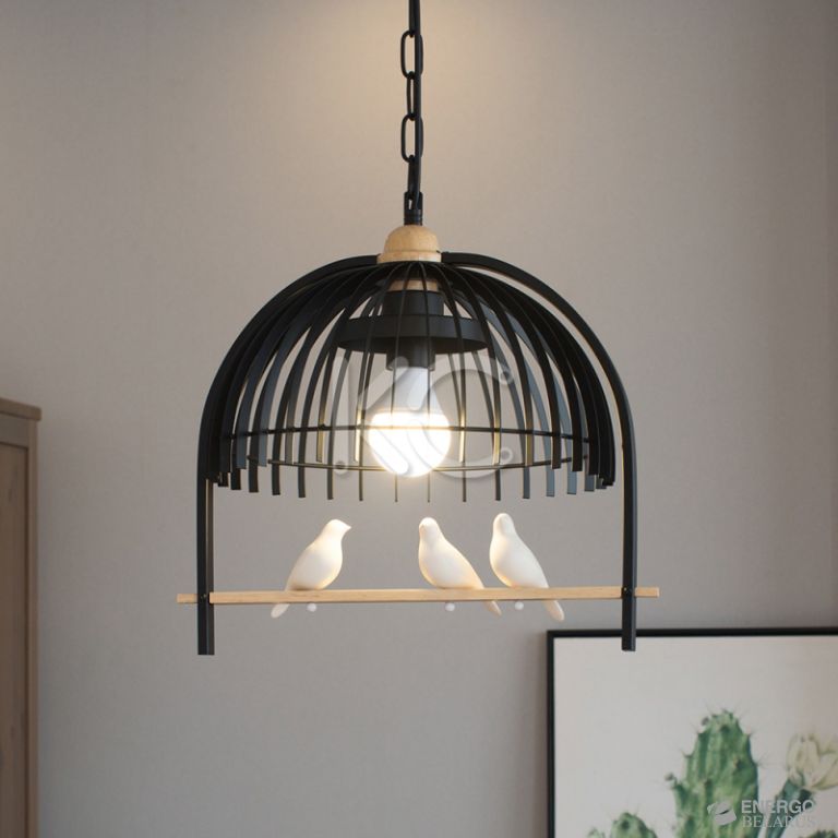 Светильник светодиодный подвесной Астерия MMD-LED B013-1xE27, черный, Home Light