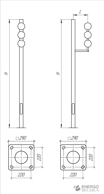 Опора светофорная СОа-3
