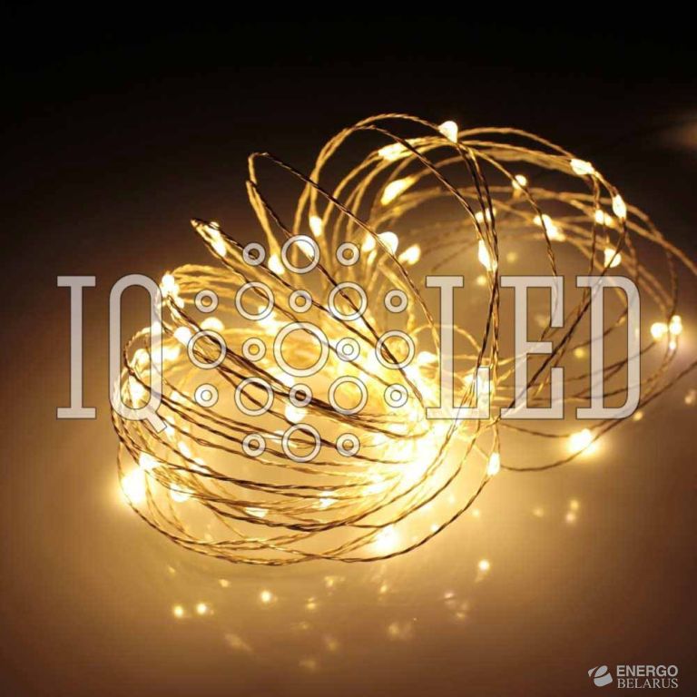 Гирлянда Роса 12В 10M тёплый белый