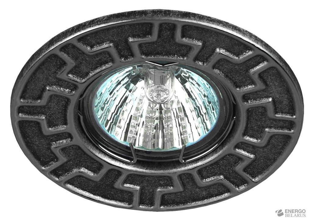 ST5 CH/BK Светильник ЭРА штампованный MR16,12V/220V, 50W черный/хром (100/2800)
