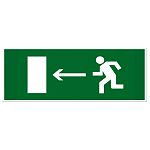 Знак "Направление к эвакуационному выходу налево" 350х124мм для ССА TDM