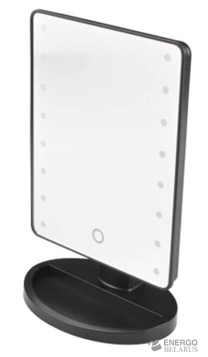 Зеркало настольное Smartbuy с LED подсветкой 001 Black (SBL-Mr-001-Black)