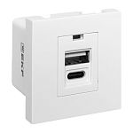 Розетка телекоммуникационная  E2MR2-21USB-10-AC