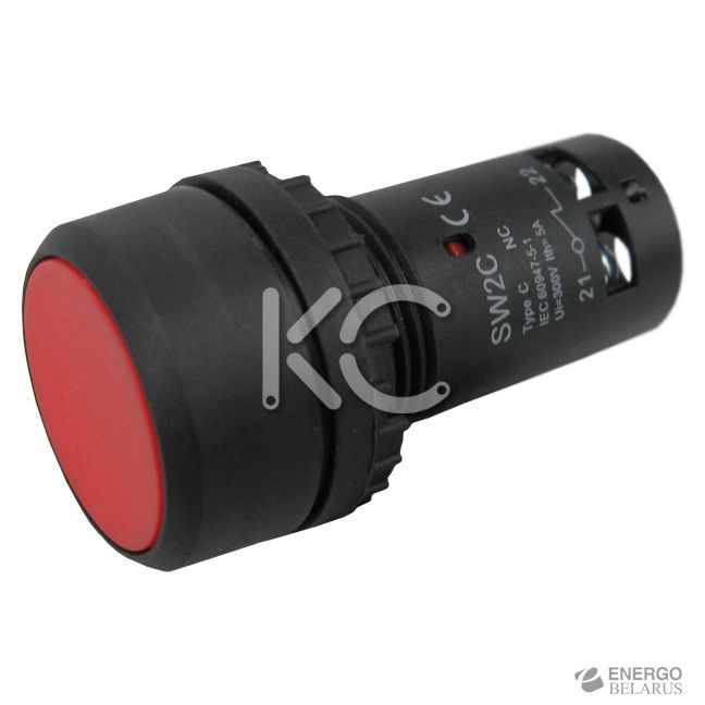 Кнопка SW2C-11 возвратная красная NO+NC EKF
