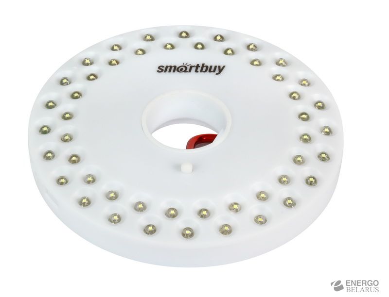 Светодиодный фонарь Smartbuy 48 LED с карабином для подвешивания, белый