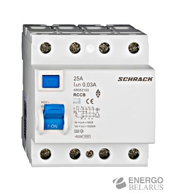 УЗО AR 10кА 4P 25A/ 30mA тип A