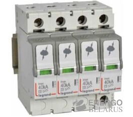 УЗИП (разрядник), T2, In=20kA, Imax=40кA, 8/20мкс, 4P
