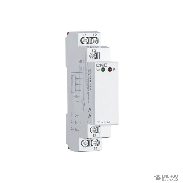 Реле напряжения YCV8 - 03 - AC/DC - 1CO CNC Electric