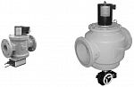 Клапаны газовые электромагнитные серии ВН фланцевые с электромеханическим регулятором  расхода в стальном корпусе.