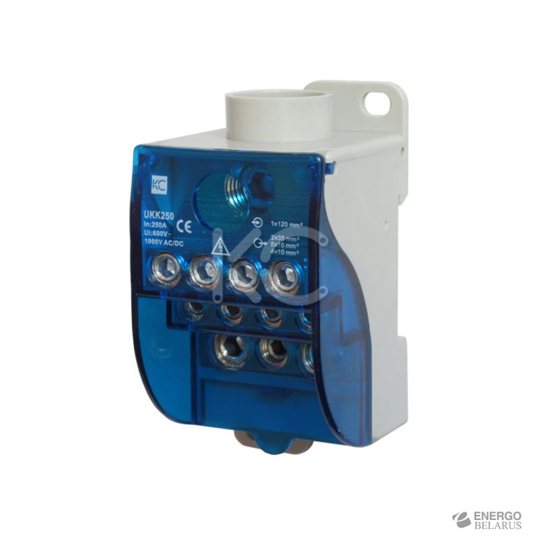 Блок распределительный на DIN-рейку РБ Лесенка-250А 1P (1x120/2x35+ 5x16+ 4x10) КС