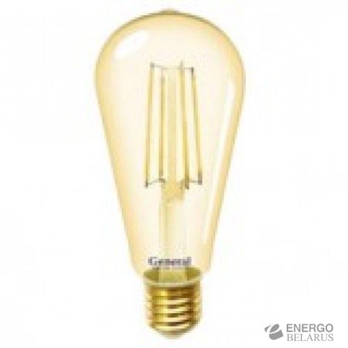 Лампа GLDEN-ST64S-8-230-E27-2700 Золотая General
