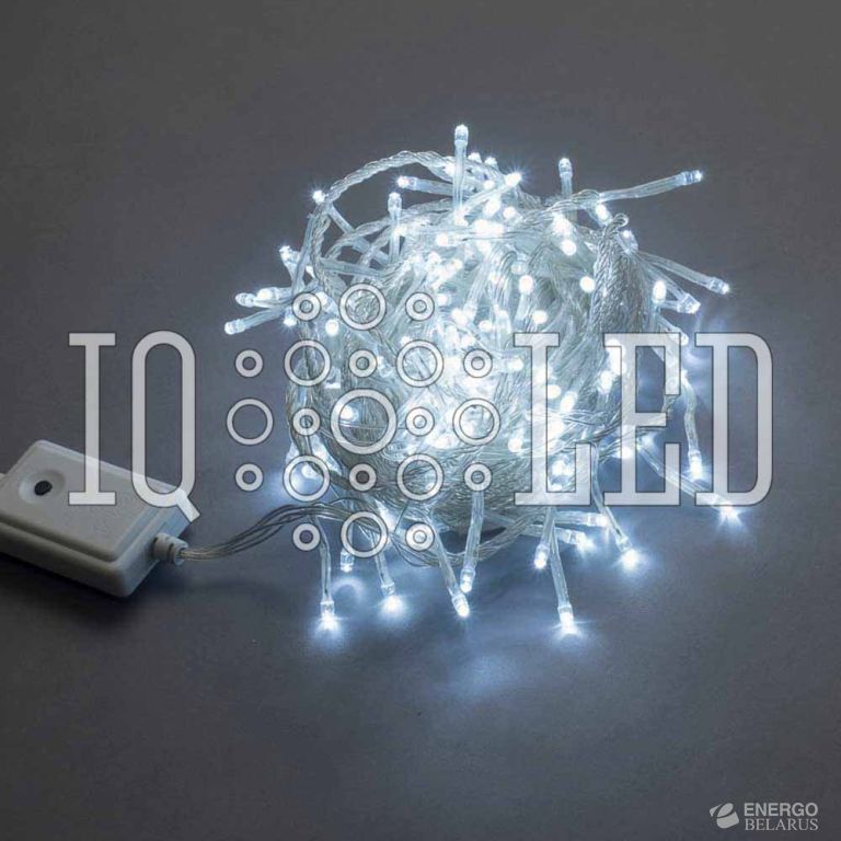 Гирлянда с контроллером 10M, 240V, белая / белый провод