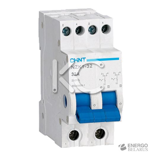 Модульный переключатель NZK2-32 2P 32А 2 положения (CHINT)