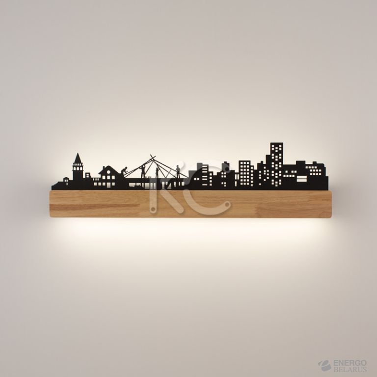 Светильник светодиодный настенный Астерия MMD-LED C182-2-16W, 4000K, дерево/черный, Home Light
