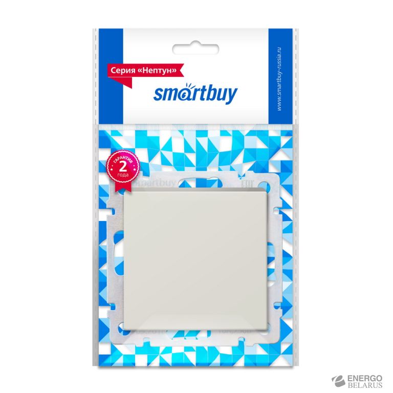 Выключатель проходной 1-клавишный 10А, бежевый "Нептун", Smartbuy