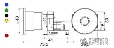 Кнопка XB2-BC21 (черная)