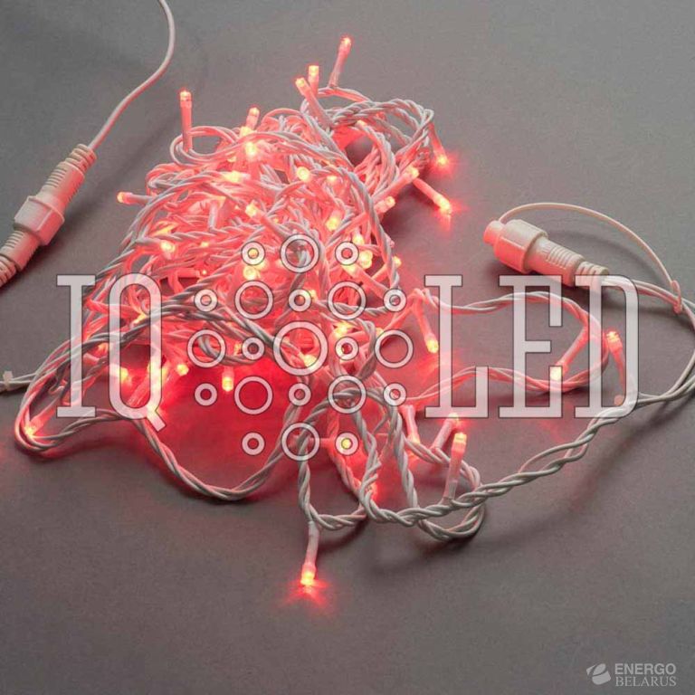 Гирлянда постоянного свечения 20M, 240V, красная / белый провод, соединяемая (без силового шнура)
