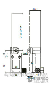 Выключатель концевой с кабелем FCT2L10X11