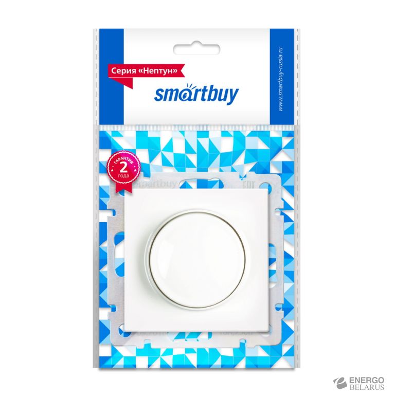 Светорегулятор (диммер) 600W, белый, "Нептун" Smartbuy
