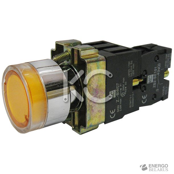 Кнопка с подсветкой LAY5-BW3571 (Ж) КС