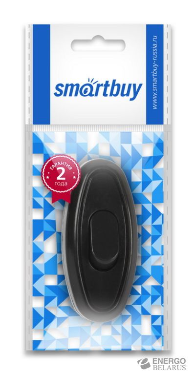 Выключатель Smartbuy, проходной черный 6А 250В