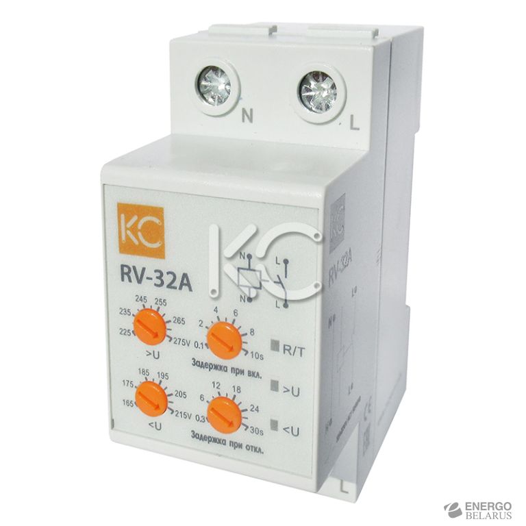 Реле напряжения (сквозное подкл.) RV-32A КС