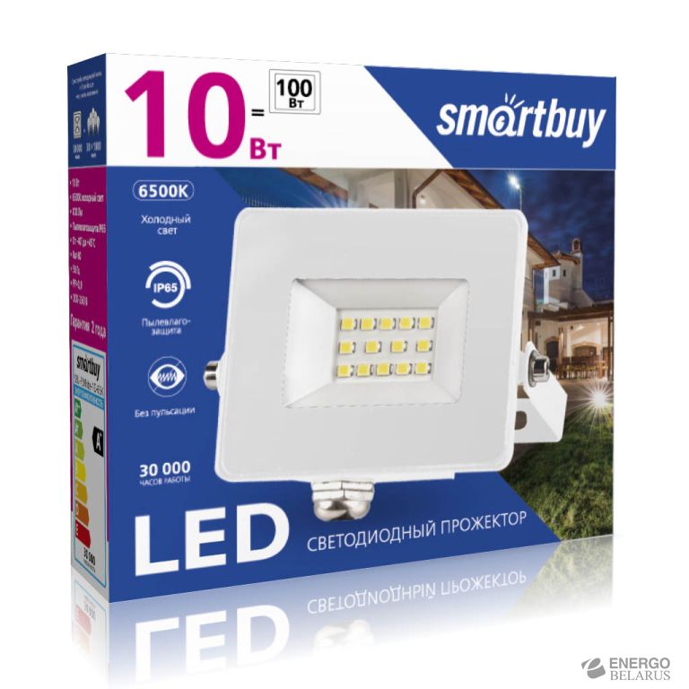Светодиодный (LED) прожектор FL SMD White Smartbuy SBL-FLWhite-10-65K