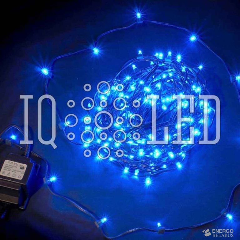 Гирлянда клип-лайт 12В, синий, 30M, Светодиод .