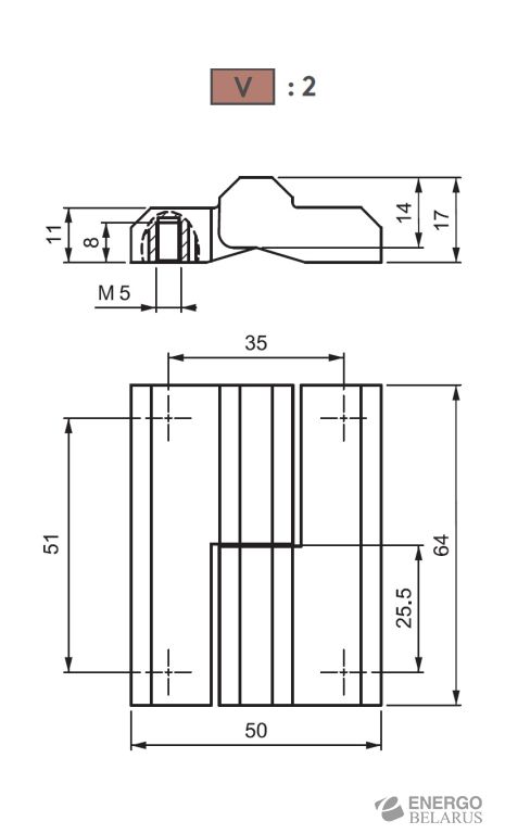 Петля накладная Essentra (Mesan) 699-1-F-2-001